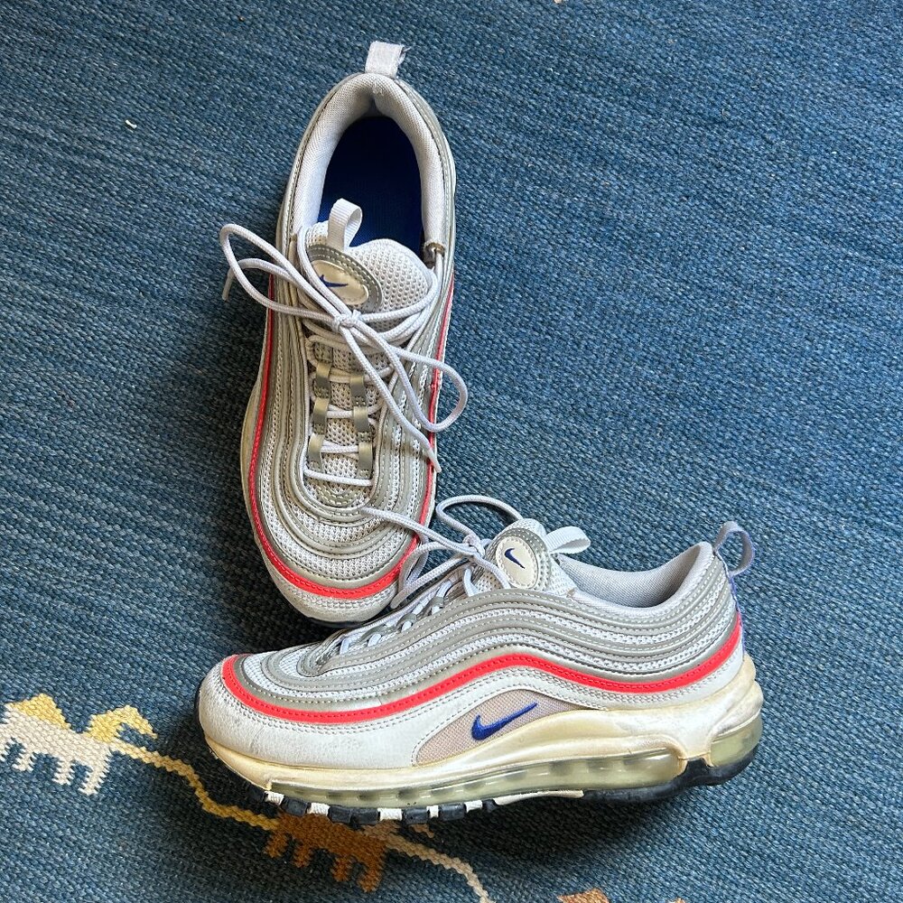 Nike Air Max 97 Essential "Flash Crimson Silver" Women's Sneakers (Sz 7)